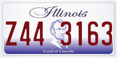 IL license plate Z443163