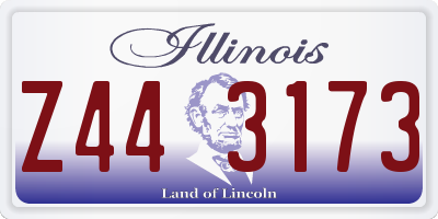 IL license plate Z443173