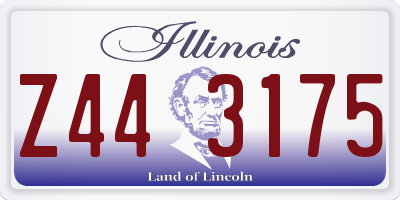 IL license plate Z443175