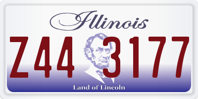 IL license plate Z443177