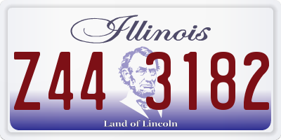 IL license plate Z443182