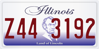 IL license plate Z443192