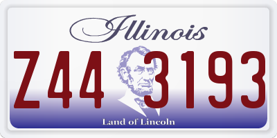 IL license plate Z443193