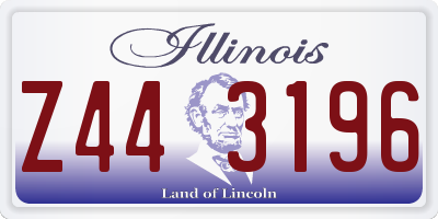 IL license plate Z443196