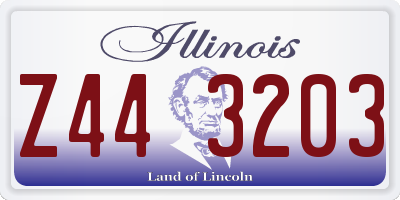 IL license plate Z443203