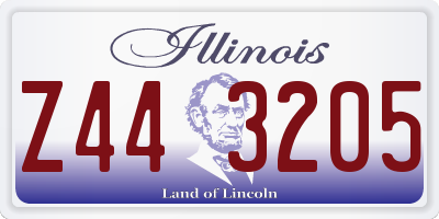IL license plate Z443205