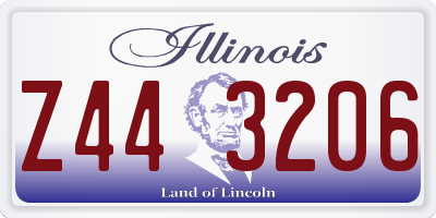 IL license plate Z443206