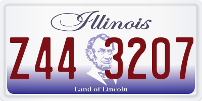 IL license plate Z443207