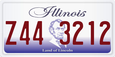 IL license plate Z443212