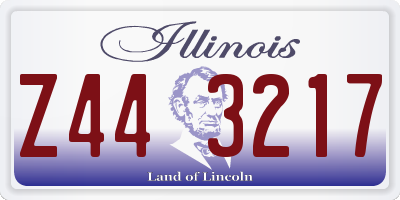 IL license plate Z443217