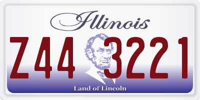 IL license plate Z443221
