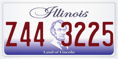 IL license plate Z443225