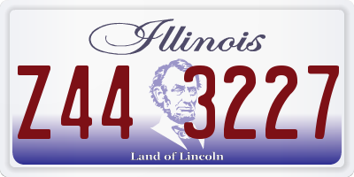 IL license plate Z443227