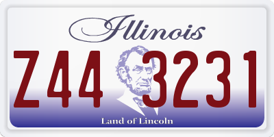 IL license plate Z443231