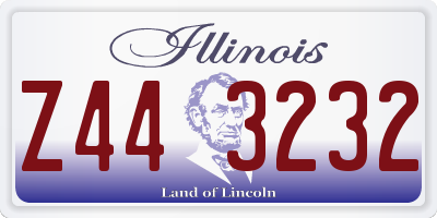 IL license plate Z443232