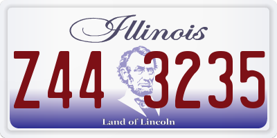 IL license plate Z443235