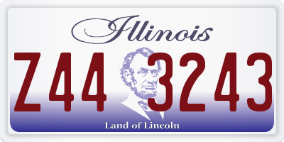 IL license plate Z443243