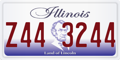 IL license plate Z443244