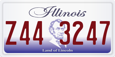 IL license plate Z443247