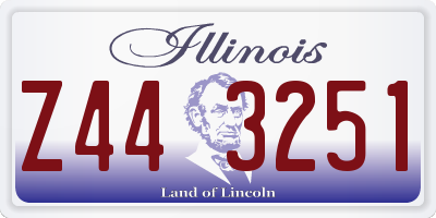 IL license plate Z443251