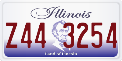 IL license plate Z443254