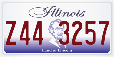 IL license plate Z443257