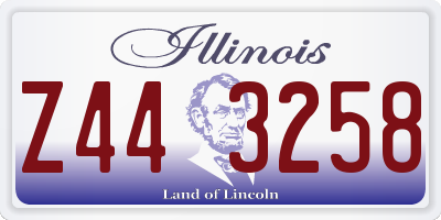 IL license plate Z443258