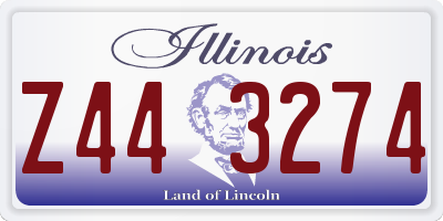IL license plate Z443274