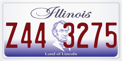 IL license plate Z443275