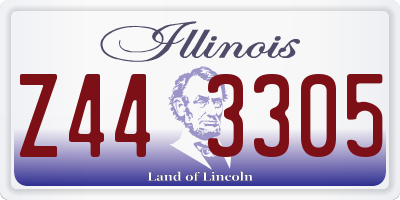 IL license plate Z443305