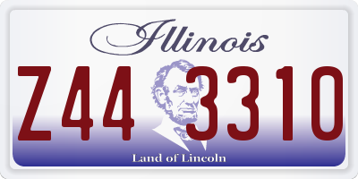 IL license plate Z443310