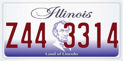 IL license plate Z443314