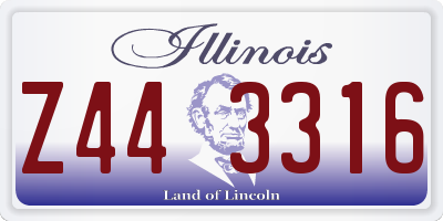 IL license plate Z443316