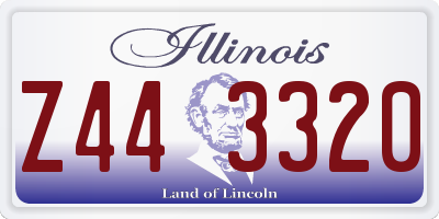 IL license plate Z443320