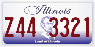 IL license plate Z443321