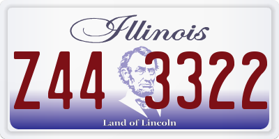 IL license plate Z443322