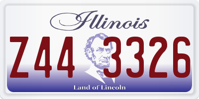 IL license plate Z443326
