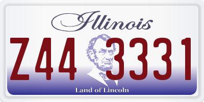 IL license plate Z443331