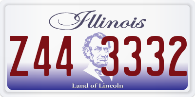 IL license plate Z443332