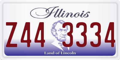 IL license plate Z443334