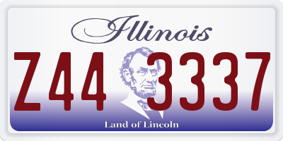 IL license plate Z443337