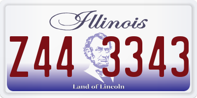 IL license plate Z443343