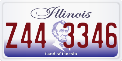 IL license plate Z443346