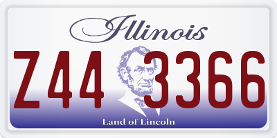 IL license plate Z443366
