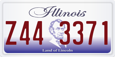 IL license plate Z443371