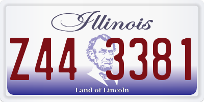 IL license plate Z443381