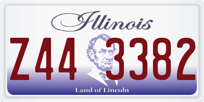 IL license plate Z443382