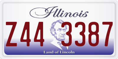 IL license plate Z443387