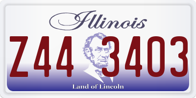 IL license plate Z443403