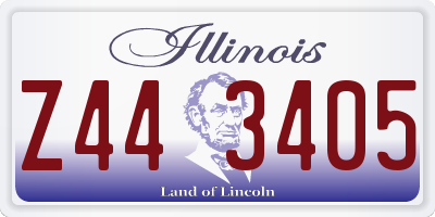 IL license plate Z443405